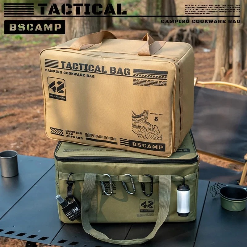 Camping Cooking Organizer - Sac de rangement tactique pliable, isolé